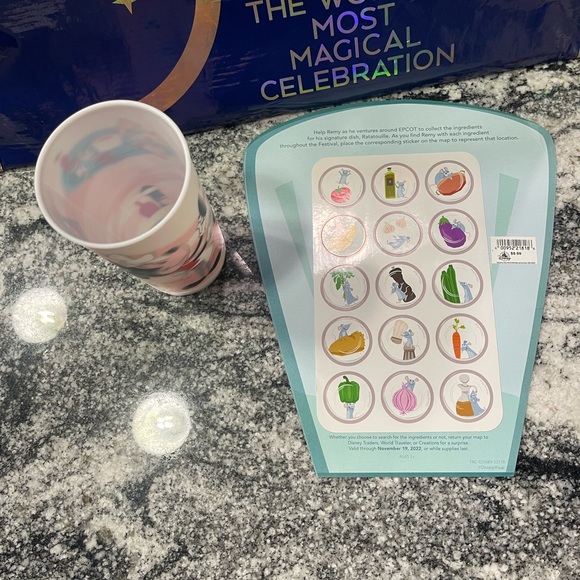 Disney Epcot Food and Wine festival mickey cup and map - Picture 5 of 7